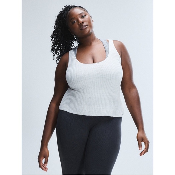 SAVAGE X FENTY • Women’s Hazy White Sheerenity Scoop-Neck Tank Top - Picture 6 of 7